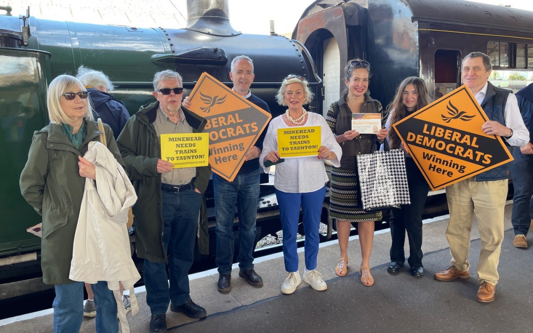 Rachel Gilmour adds voice to Minehead Rail Group campaigners to push for rail link between Taunton and Minehead