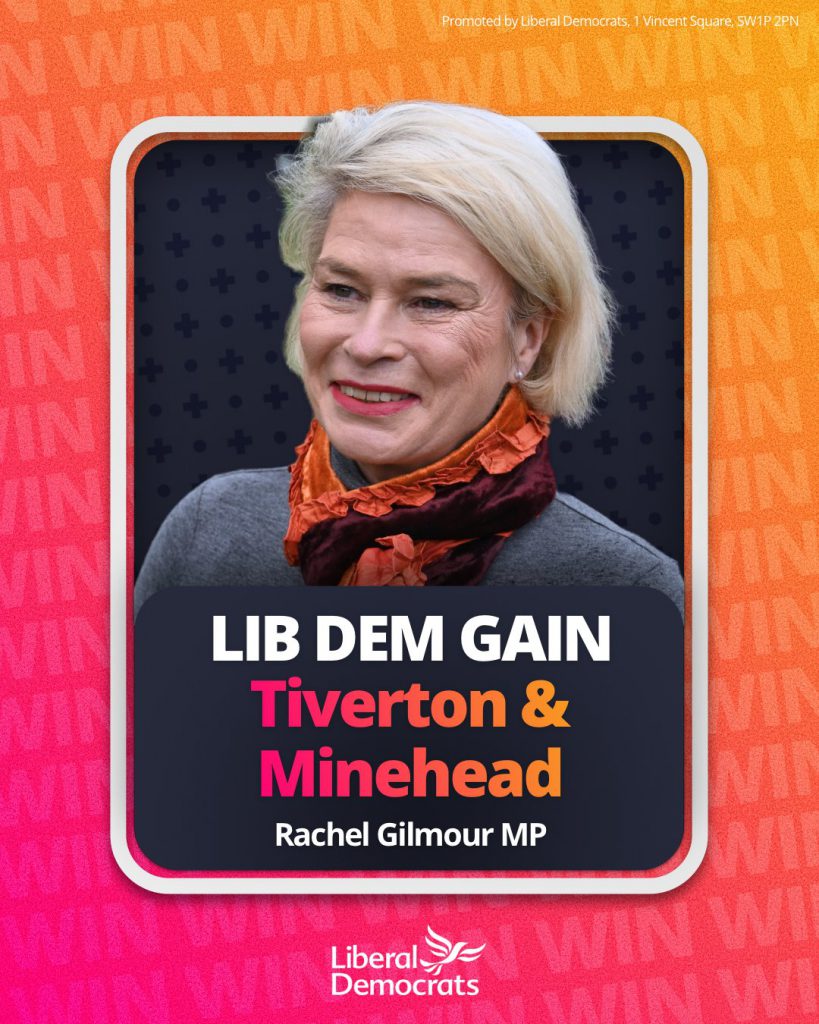 Lib Dem Gain Tiverton & Minehead